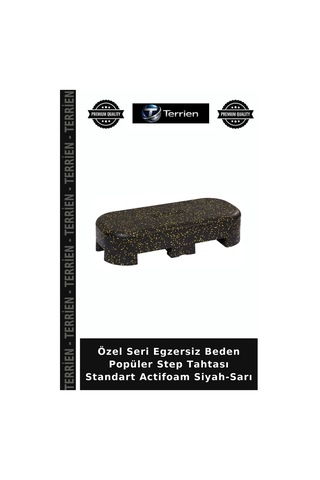 Özel Seri Egzersiz Beden Popüler Step Tahtası Standart Actifoam Siyah-sarı