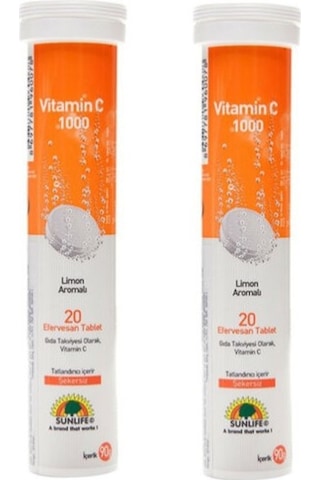 Sunlife Vitamin C 1000 Mg 20 Tablet 2 Adet
