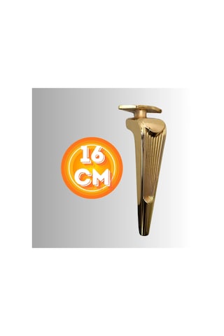 16 Cm Metal Klas Koltuk Ayağı Mobilya Ayağı Ünite Ayağı Konsol Ayağı Puf Berjer Ayağı Gold