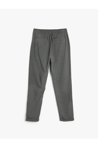 Koton Viskon Karışımlı Beli Bağcıklı Chino Cep Detaylı Eşofman Pantolon Antrasit 5wam40072hw Antrasit