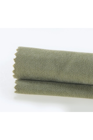 Kadife Dokulu Ekstrafor Büzgülü Fon Perde, 100 X 260 Cm, Çağla Yeşili Çok Renkli