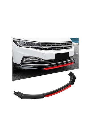 Ford İle Uyumlu Courier Ön Tampon Altı Lip 4 Parça Kırmızı
