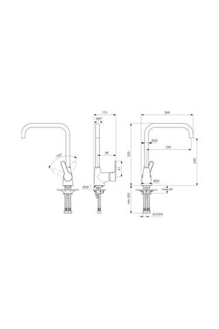Ideal Standard B1488aa Idealstream Kuğu Eviye Bataryası Krom