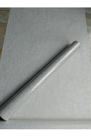 Krem Üzerine Işıltılı Gold Hafif Kabartmalı Sade Duvar Kağıdı 5²