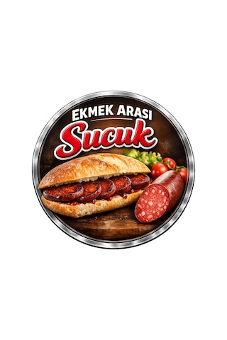 Mayeka Ekmek Arası Sucuk Temalı Büfeler Cafeler Köfteciler İçin Ahşap Duvar Kapı Dekoratif Süs Tablo 14