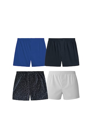 Yohannes Club Boxer Erkek, 5'li "essentian Classics Koleksiyonu" % 100 Pamuklu Poplin Kumaş, Koyu Renkler, 5 Adet Navy