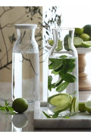 LAV Fonte Cam Karaf Tekli 1,2 L Pembe Silikon Kapaklı (Sürahi )