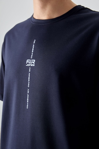 Tommy Life Lacivert Pamuklu Kalın Yumuşak Dokulu Oversize Fit Baskılı Erkek T-shirt - 88373 Lacivert