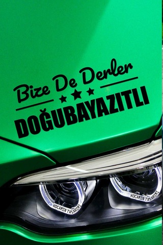 Ağrı Doğubayazıt Dekoratif Araç Yazısı Ağrı Bize De Derler Doğubayazıtlı 40x15 Cm Dekoratif Yazı 40 CM - Siyah