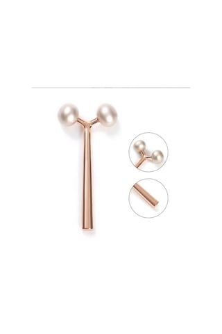 Metal Yüz Masaj Aleti Face Yoga Guasha 3d Roller Graston Aparatı Altın Renk