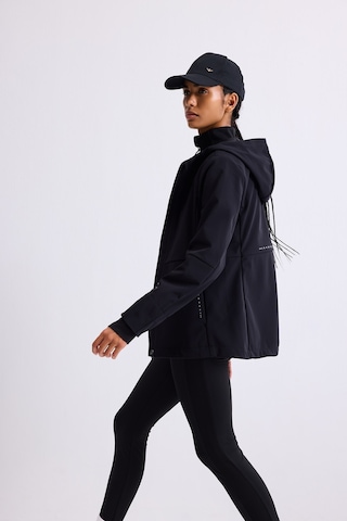 Defacto Rüzgar Geçirmez Su İtici Softshell Slim Fit Kapüşonlu Fermuarlı Cepli Yağmurluk C4951ax26aubk81 Siyah-bk81