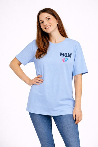 Nevermind Anne Baba Kombini Mom Dad Baskılı Çift Tişört Oversize Unisex 2 L Bej