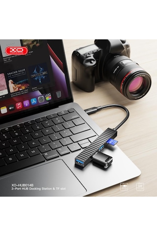 Usb-c Type-c Çıkışlı 3 Port Usb-a Ve Sd/tf Kart Okuyucu Çoklayıcı Hub Dönüştürücü