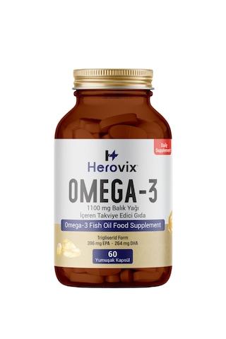 Omega 3 Balık Yağı 60 Softjel 1100 Mg Epa:396 Mg Dha:264 Mg