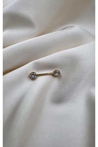 Bb Tek Taş Nipple Meme Piercing