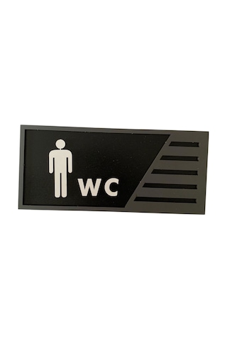 İnsan Figürlü Ahşap Wc Otel, Lokanta Vb. Lavaboları İçin Wc Yazısı