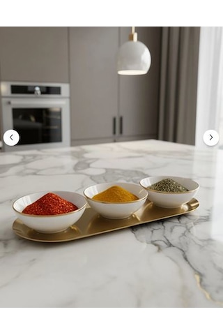 Regna Home Fine Living Trio Bowl Set -4 Parça Beyaz