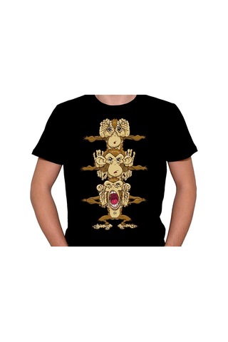 Maymun Monkey Gördüm Duydum Biliyorum Tişört Unisex T-shirt 001