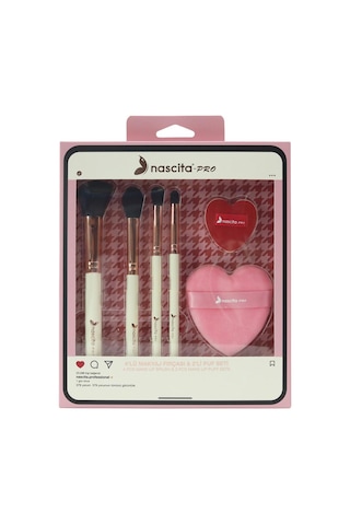 Nascita 4'lü Makyaj Fırçası & 2'li Puf Seti - 163