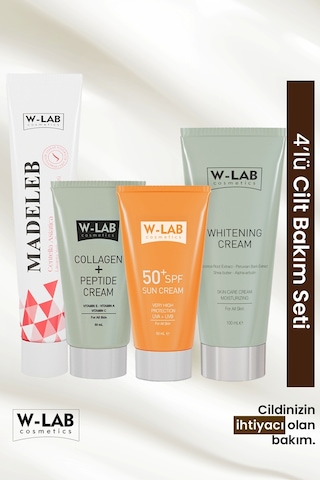 W-Lab Cosmetics Cilt Bakım Seti 4'lü Süper Set