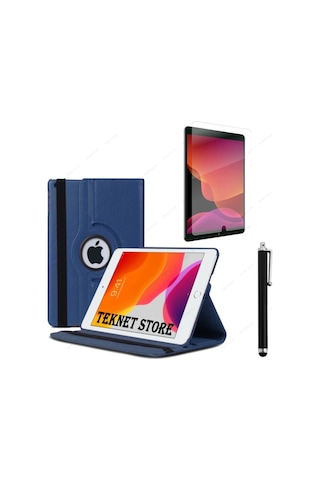 Apple Uyumlu iPad 5. 6. Nesil 2017 2018 9.7 Inc Tablet Standlı 360 Dönebilen Kılıf Kalem Ekran Koruyucu Kılıf
