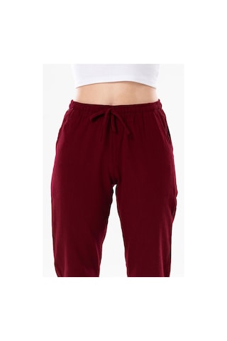 Eliş Şile Bezi Şile Bezi Çift Cepli Unisex Yazlık Pantolon Bordo Brd-bordo Bordo