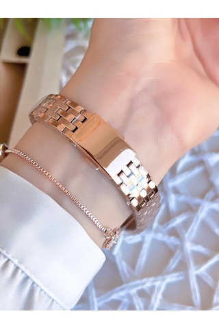 Ferro Rose/gold Renk Kararmaz Renk Atmaz 3 Atm Özel Tasarım Kadın Kol Saati Efl21252c