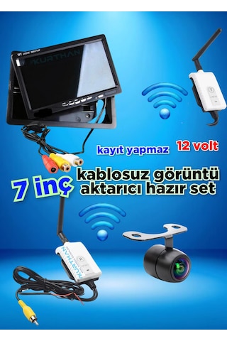 7'' Monitör Kablosuz Görüntü Aktarıcı Kelebek Kamera Hazır Set