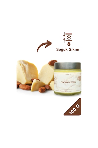 Sabunal Kakao Yağı - Soğuk Sıkım Ham İşlenmemiş Raw Virgin Cacao Butter 100 G