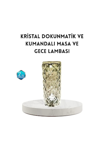 Kristal Rgb Led Masa Lambası Renkli Kumandalı Işık, Dekoratif Ve Enerji Tasarruflu Çokrenkli