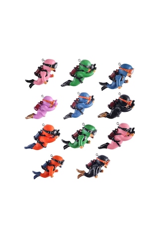 Sones 2 Adet Balık Tankı Dalgıç Akvaryum Süsleri Aquascape Dekorasyonları Normal Mavi