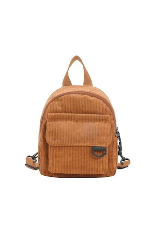 Ganzhoushop Sırt Sırt Seyahat Omuz Okul Moda Küçük Korduroy Kadın Hafif Günlük Çift Çantası Çantaları Çantaları Beige Basit Or Bej
