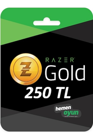 250 TL Razer Gold 250 TL Razer Gold E-Pin 250 TL Razer Gold 250 TL Razer Gold E-Pin