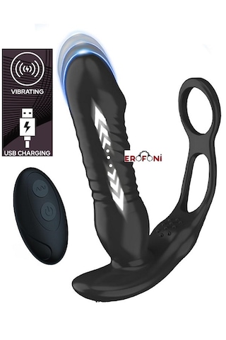 Erofoni Otomatik İleri Geri Hareketli Uzaktan Kumandalı Usb Şarjlı 19 Teknolojik Titreşimli Anal Vibratör