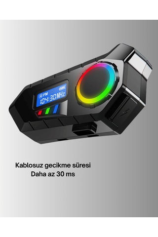 İnterkom Bluetooth Hoparlör 5.4 Suya Dayanıklı 500mah Fm Radyolu