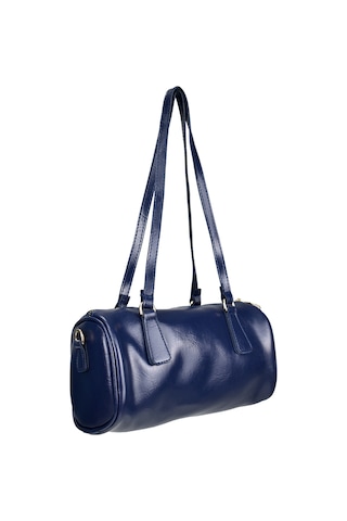 Kadın Silindir Baget El Ve Omuz Çantası Lacivert Lacivert