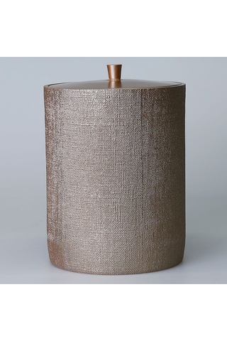 Linen Çöp Kovası Vizon Siyah