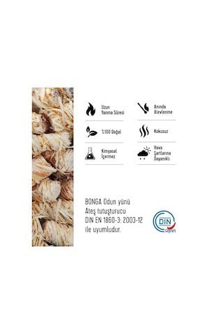 Bonga Odun Yünü Ateş Tutuşturucu - 350 G