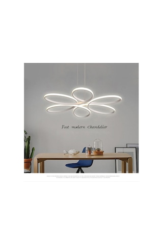 Stella Modern Ledli Beyaz Sarkıt Avize