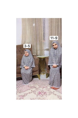 Aladaıyr 2 Adet Çocuk Namaz Elbise Pamuk Kumaş Çok Renkli035