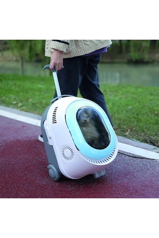M-pets Trolley Taşıma Çantası White Blue 35x31x47cm
