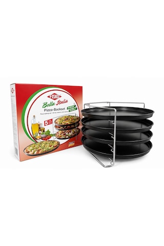 Fisko Pizza Pişirme Seti 5 Parça Siyah
