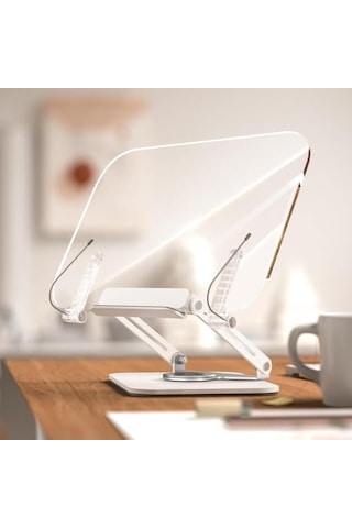 Tablet Ve Kitap Okuma Standı 360 Döner Ayarlanabilir Katlanabilir Masaüstü Tutucu, Ergonomik Tasarım, Sağlam Alüminyum Alaşım, Ev Ve Ofis Kullanımı İçin Evrensel Tablet Desteği R15