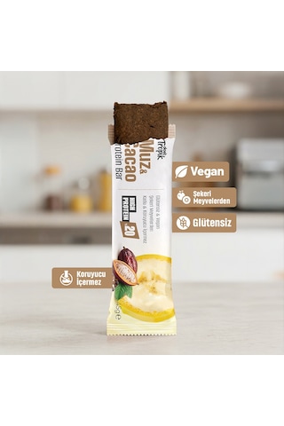 Muz Ve Kakao Aromalı Protein Bar 45 G Protein İçeren Atıştırmalık Ve Sporcu Barı 3 Adet
