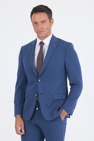 İmza Lacivert Kırlangıç Yaka Kelebek Astar 6 Drop Slim Fit Beli Lastikli Takım Elbise 1001250176 Lacivert