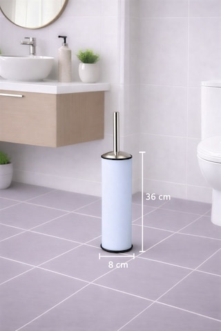 Sas Haus Mavi 2'li Banyo Seti - Metal Çöp Kovası 3 Lt Ve Wc Fırçası Takımı Elit 7200 Mavi