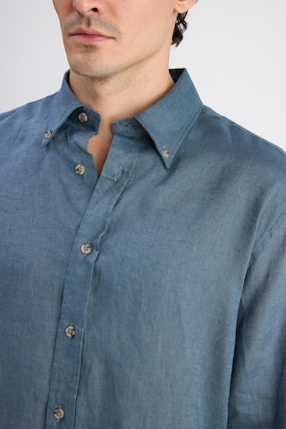 D'S Damat Ds Damat Comfort Petrol Düz %100 Keten Gömlek 6hc02ap01304m R01