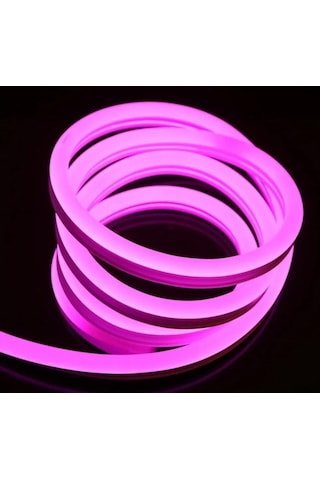 Neon Şerit Led 220 Volt Esnek Silikonlu Aydınlatma + Fiş Dahil 1mt-pembe Pembe Neon Şerit Led 220 Volt Esnek Silikonlu Aydınlatma + Fiş Dahil 1mt-pembe Pembe