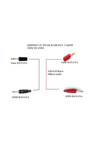 2mm To 4mm Kırmızı Siyah Takım 1 Metre