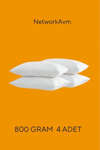 High Comfort Nefes Alan Silikon Yastık A Plus 800 Gram 4 Adet Beyaz